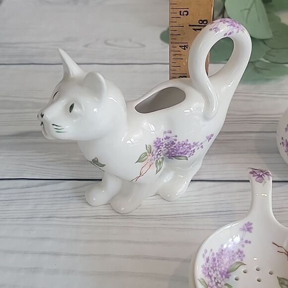 Royal Patrician fine bone china cat creamer and sugar set with accessories - Picture 8 of 14